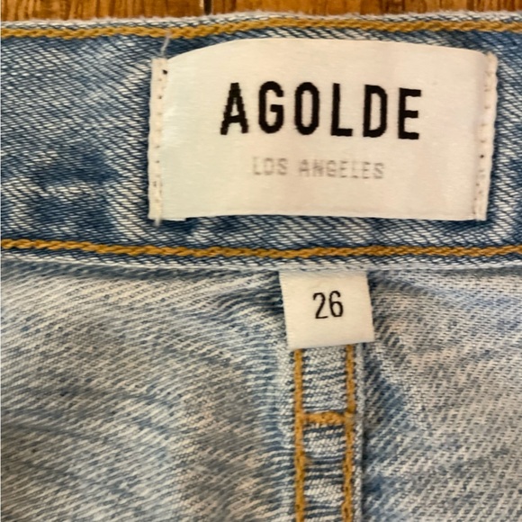 AGOLDE Women’s Riley High Rise Straight Distressed Crop Ankle Jean Size 26 - Picture 6 of 11